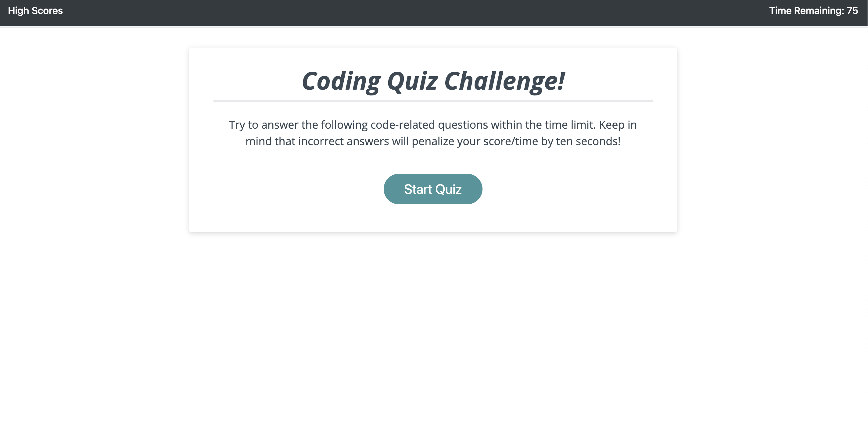 coding quiz